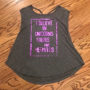 Girls gray top size 14